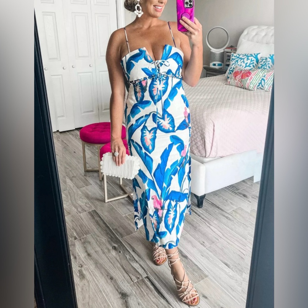 NWT FARM Rio Foliage Maxi Dress Size M - Picture 6 of 11
